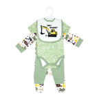 Construction Truck 4 Piece Baby Outfit Set – 100% Cotton