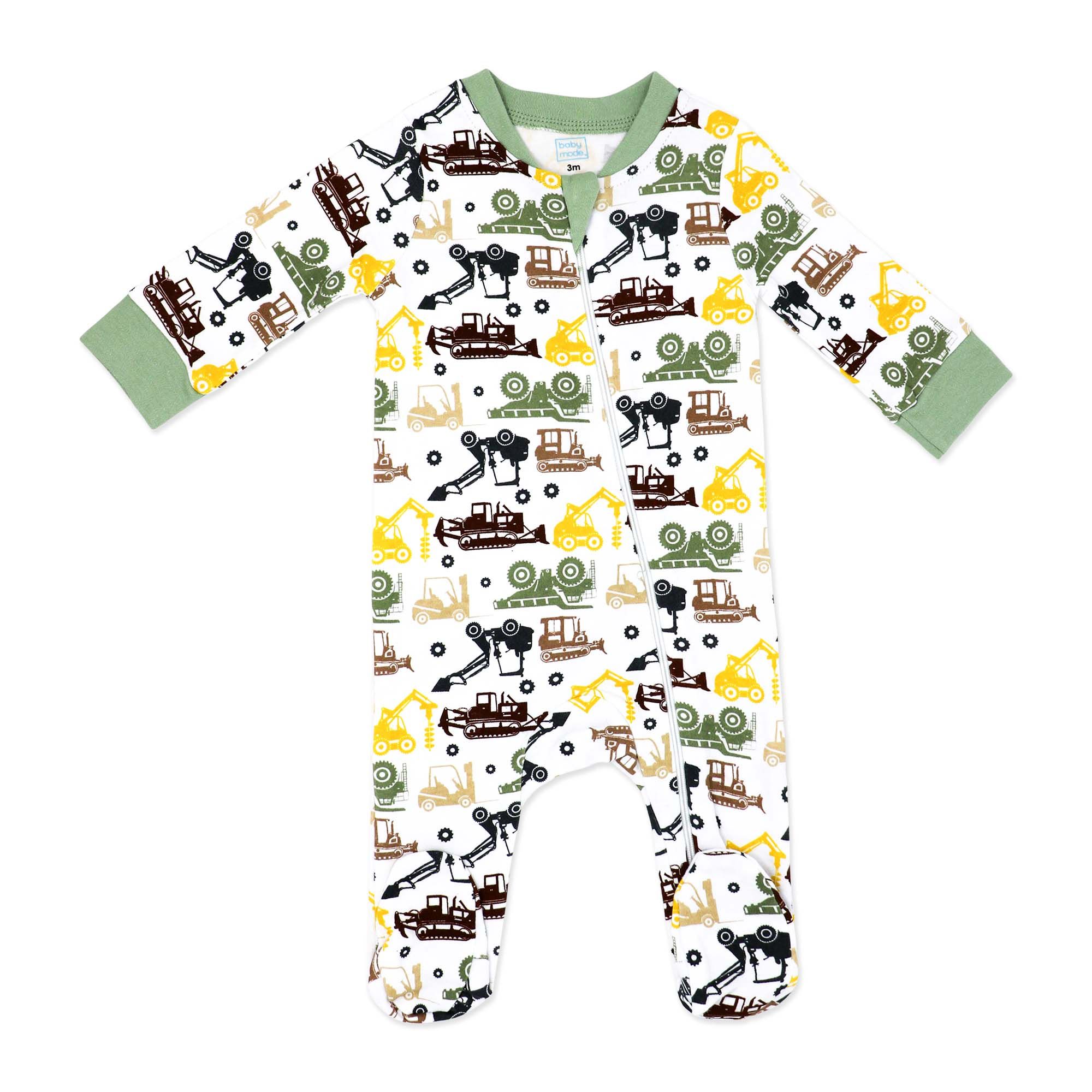 Construction Truck 4 Piece Baby Outfit Set – 100% Cotton