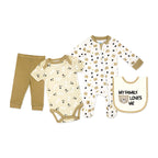 Bear 4 Piece Baby Outfit Set – 100% Cotton