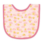Pink Cloud & Sun Baby Bibs and Socks Set – 3 Bibs + 2 Pairs Socks, Soft Cotton Blend