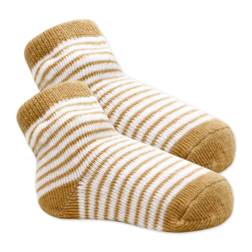 Bear Print Baby Bibs & Socks Set – 3 Bibs + 2 Socks, Soft Cotton Blend