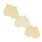 3-Pack 100% Organic Cotton Baby Mittens