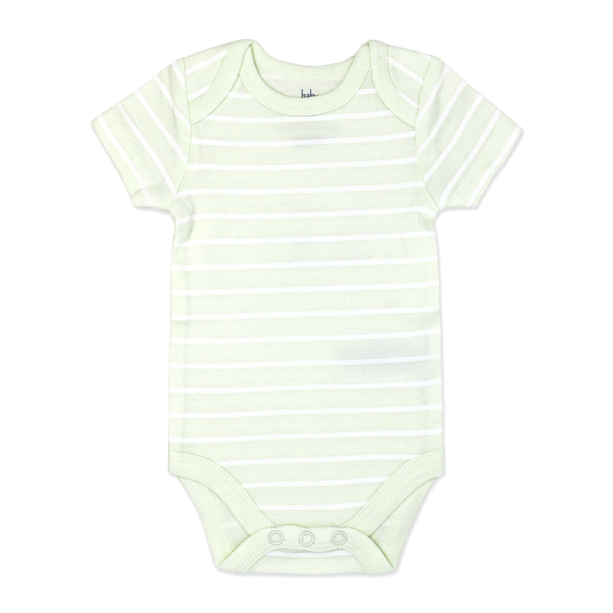 Body bébé à rayures menthe – 100 % coton