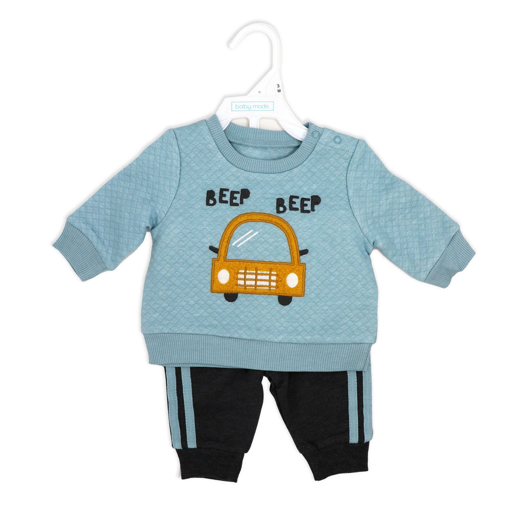 Beep Beep Car 2 Piece Baby Pajama Set