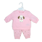 Pink Puppy 2 Piece Baby Pajama Set