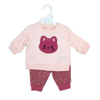 Pink Cat 2 Piece Baby Pajama Set