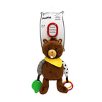 Brown Beaver Plush Activity Toy – 100% Polyester Baby Toy with Teether & Rings (0+)