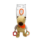 Tan Capybara Plush Activity Toy – 100% Polyester Baby Toy with Teether & Rings (0+)