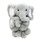 12" Mommy & Baby Elephant Plush Toy – Soft 100% Polyester Stuffed Animal Set