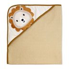 6-Piece Green Lion Baby Bath Set – 3 Hooded Towels, 3 Washcloths & BPA-Free Bath Toys, 100% Polyester