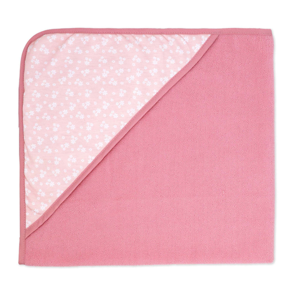 6-Piece Pink Bear Baby Bath Set – 3 Hooded Towels & 3 Washcloths, 100% Polyester