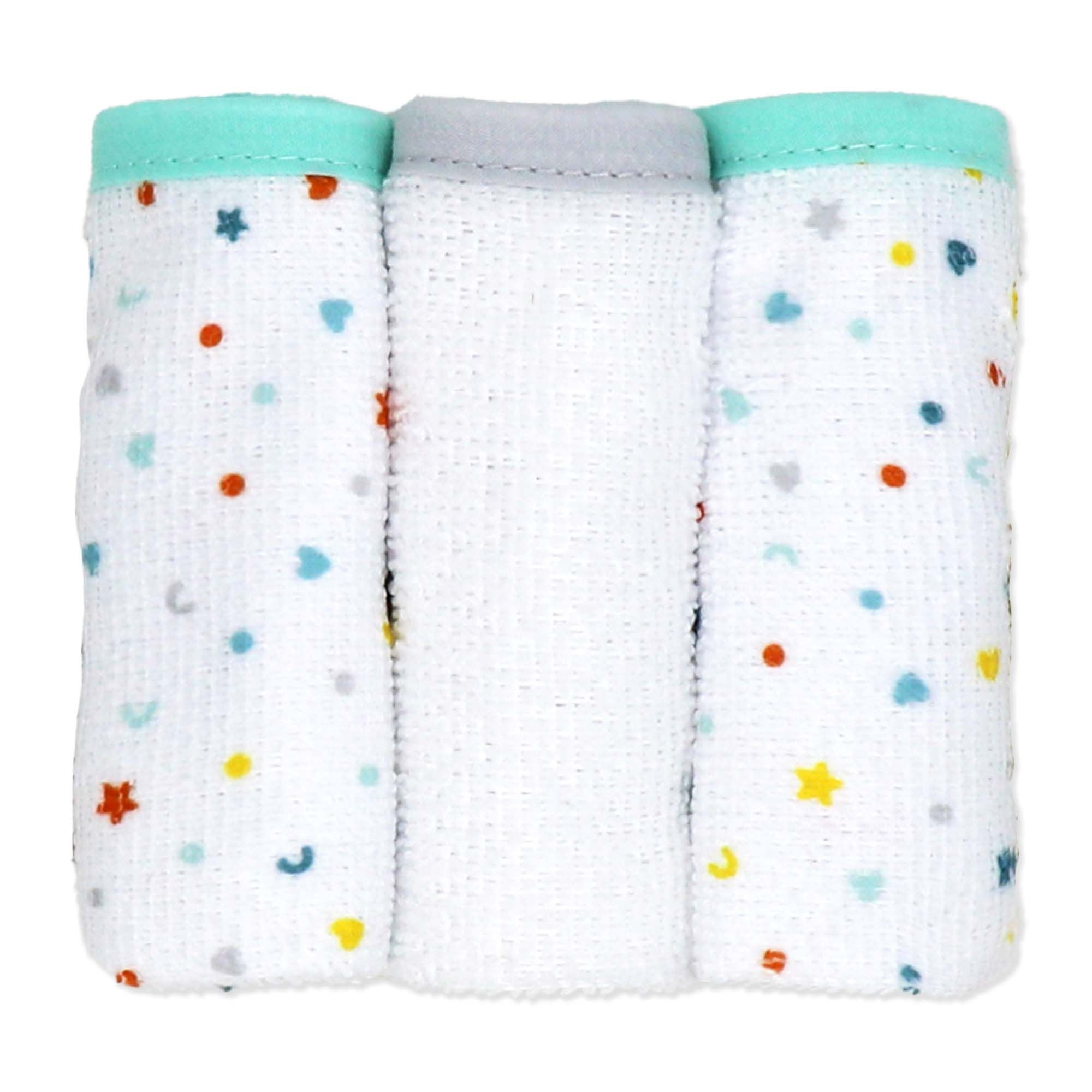 Dinosaur Baby Bath Set – 100% Polyester Hooded Towel, Washcloths & BPA-Free Bath Toys