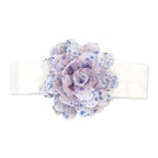 Blue Flower Baby Headband & Sock Set – 3pc (0–6 Months)
