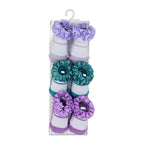 Baby Grosgrain Ruffle Crew Socks 3 Pairs – Purple (0–6M)