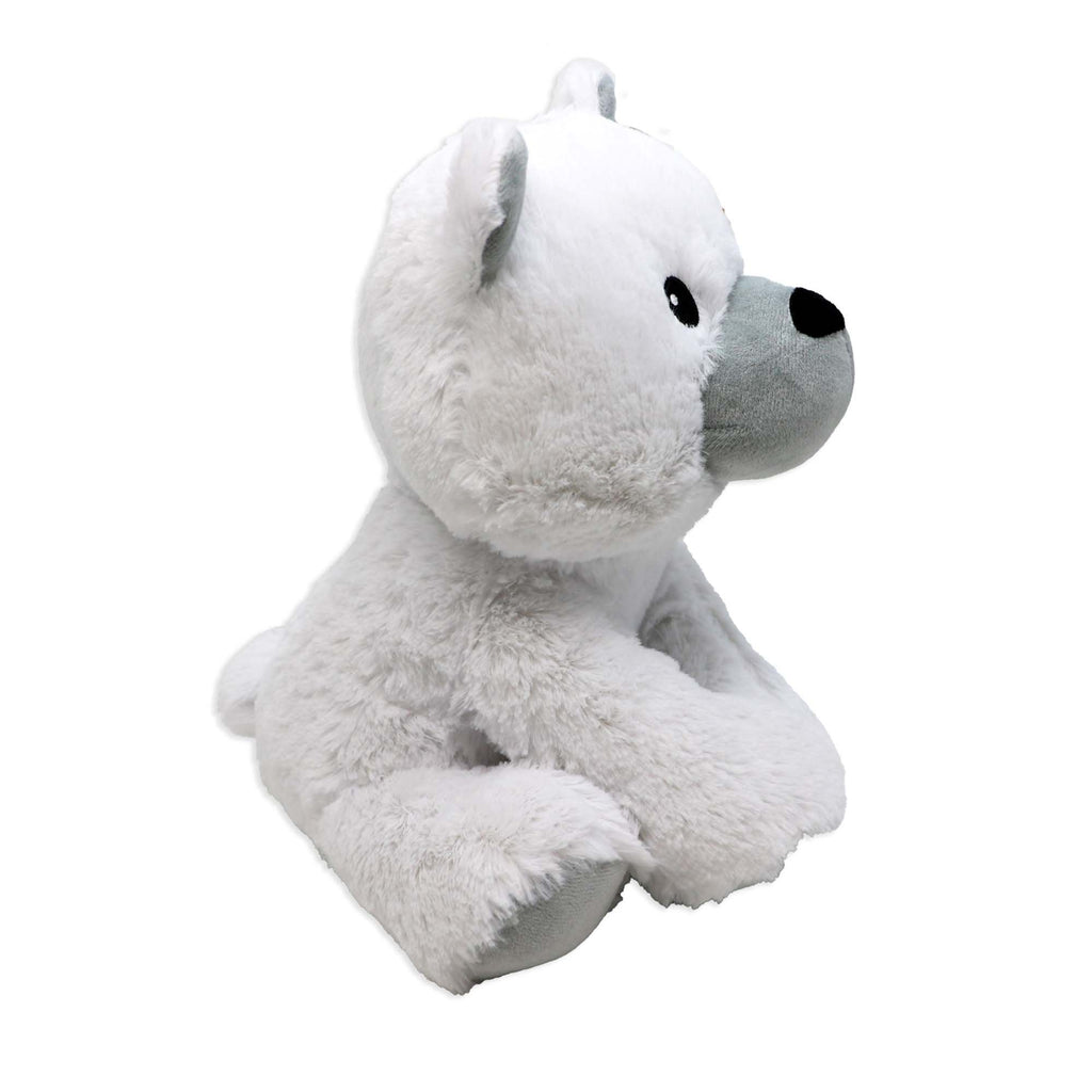 12" White Polar Bear Plush Toy – Soft 100% Polyester Stuffed Animal