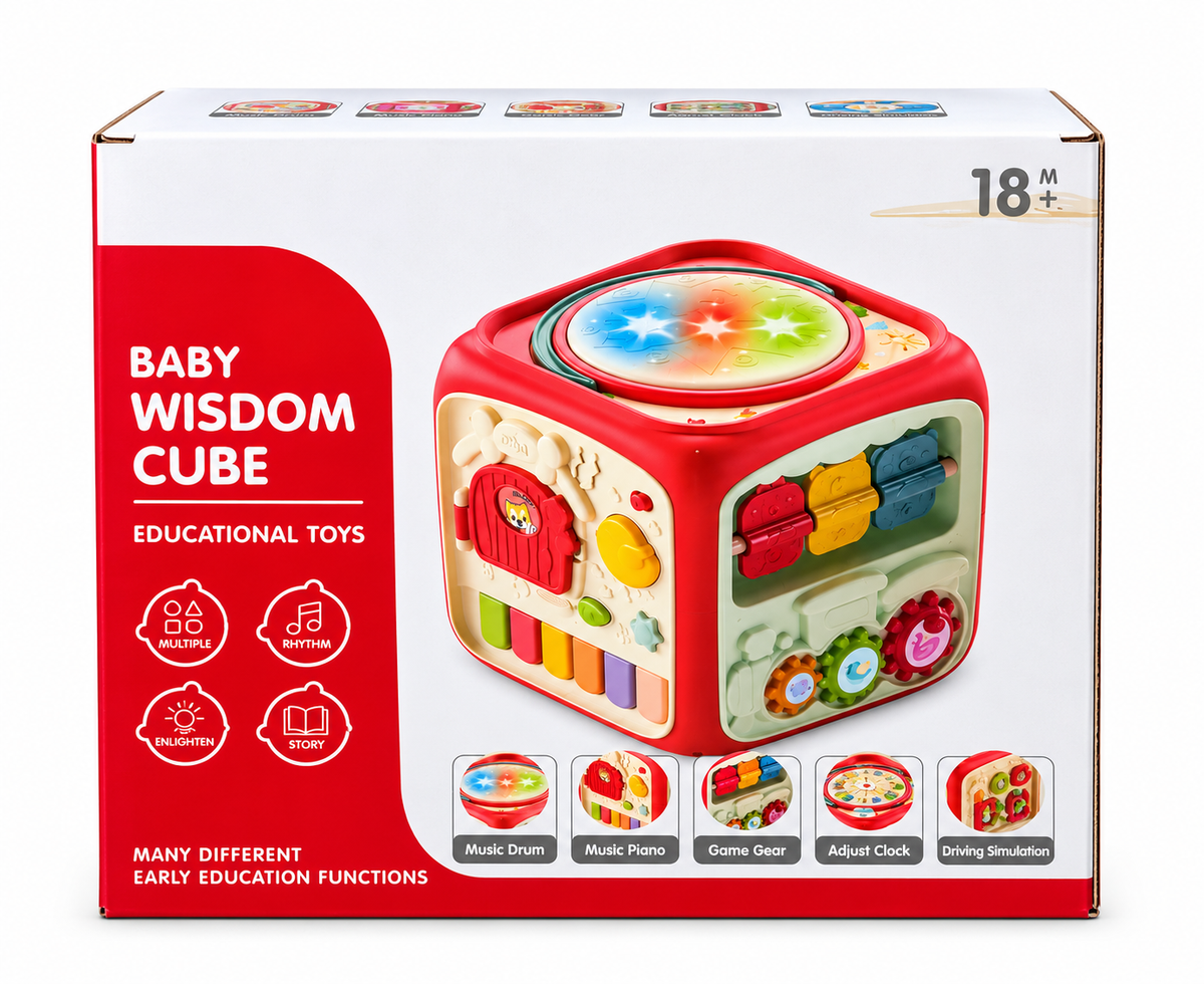 Baby Wisdom Cube – 5-in-1 Musical Educational Activity Toy for Toddlers
