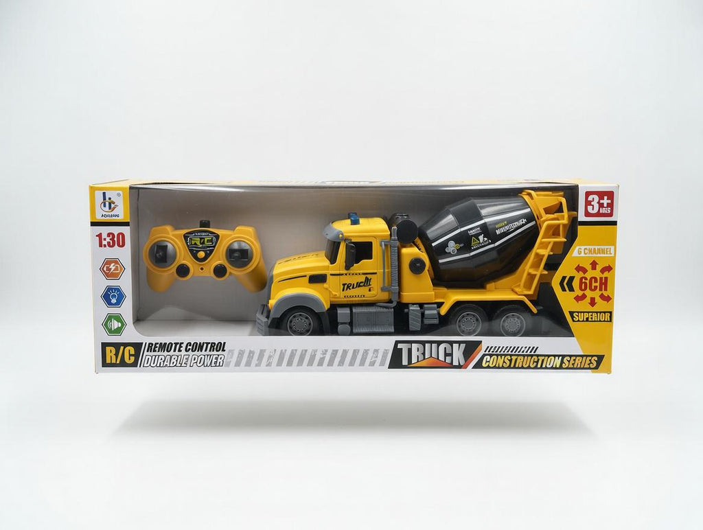 RC Cement Mixer Truck – 1:30 Construction Vehicle, 6-Channel
