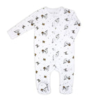 Stork Print 5 Piece Baby Layette Gift Set – 100% Cotton