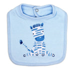 Blue Zebra Newborn 8 Piece Gift Set – 100% Cotton Layette & Toy