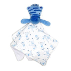 Blue Zebra Newborn 8 Piece Gift Set – 100% Cotton Layette & Toy