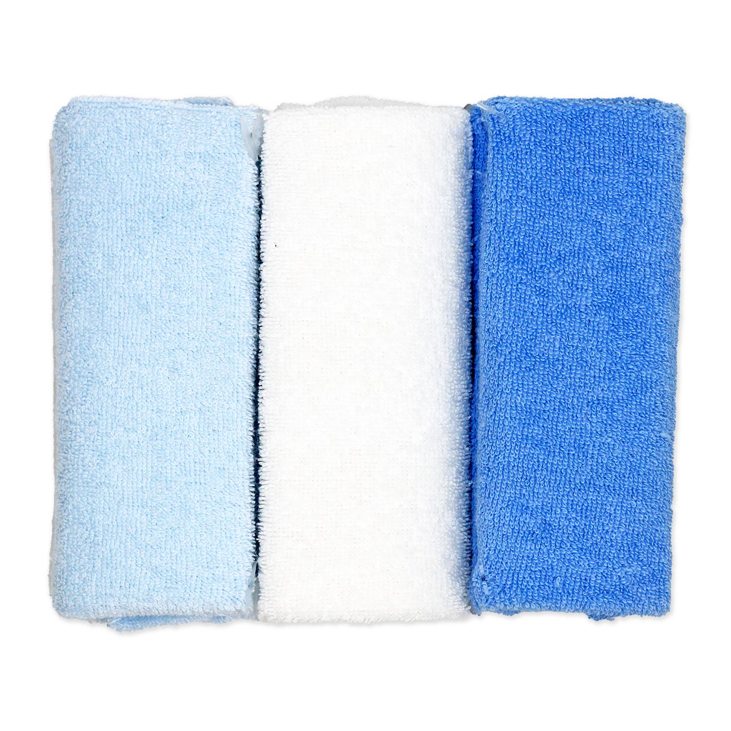 Blue Zebra Newborn 8 Piece Gift Set – 100% Cotton Layette & Toy