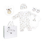Giraffe 5 Piece Baby Layette Gift Set – 100% Cotton