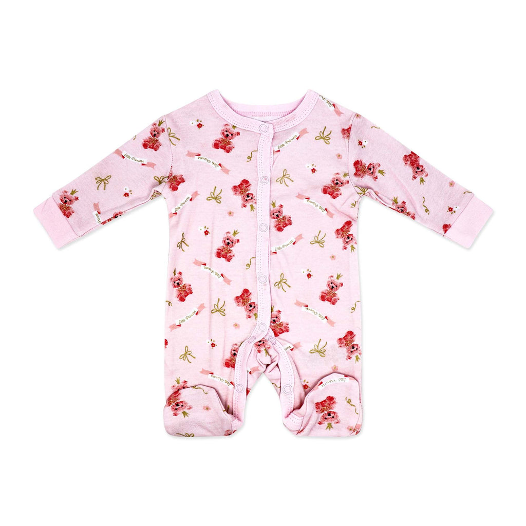 Pink Floral Princess 5 Piece Baby Girl Layette Gift Set – 100% Cotton