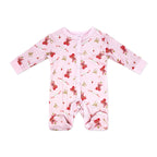 Pink Floral Princess 5 Piece Baby Girl Layette Gift Set – 100% Cotton