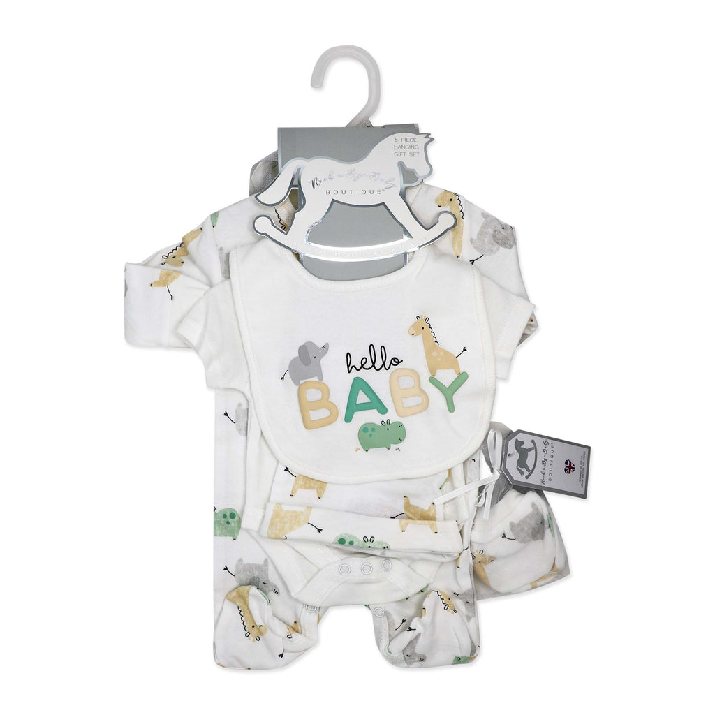 5 Piece Layette Gift Set – 100% Cotton