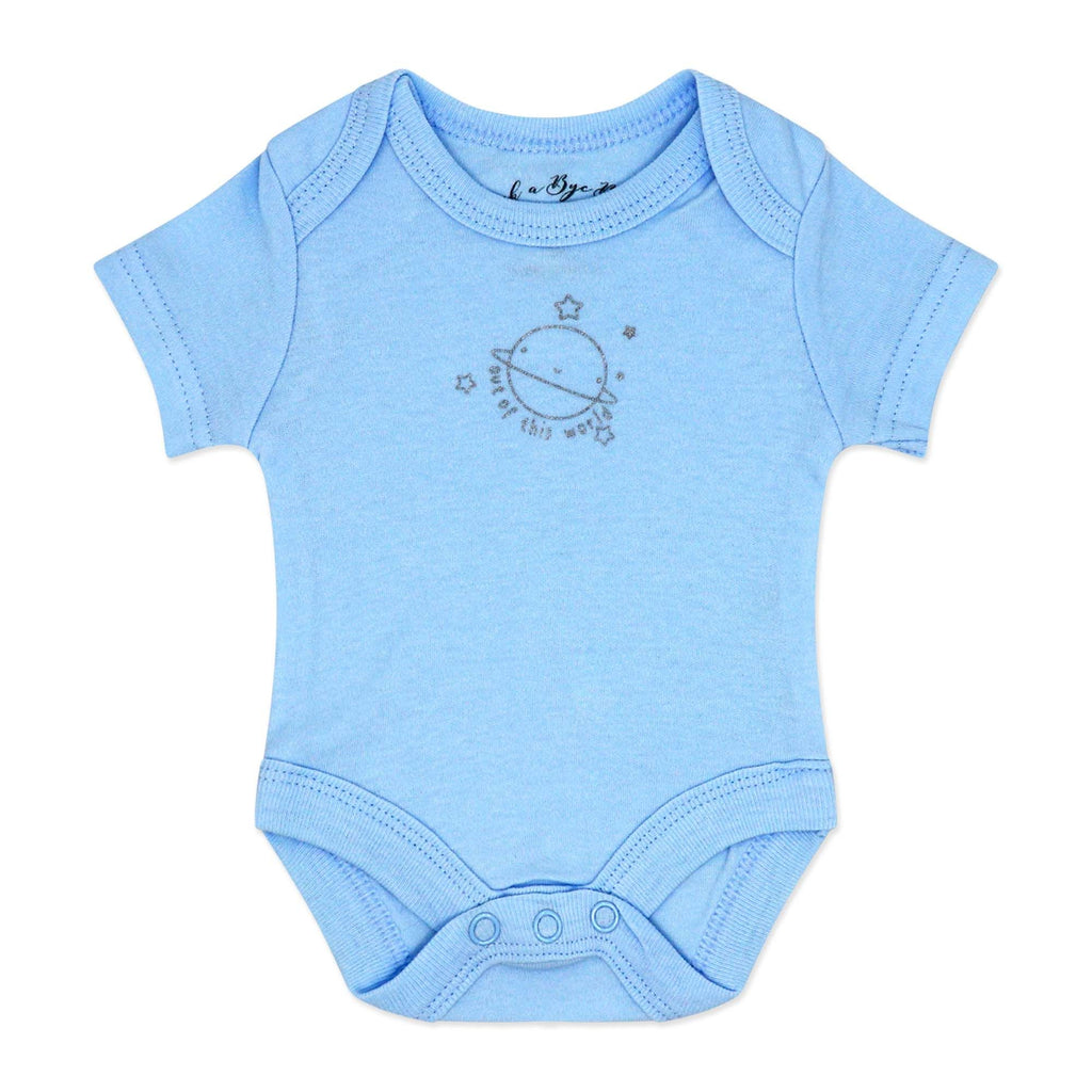 Blue Space 5 Piece Baby Layette Gift Set – 100% Cotton