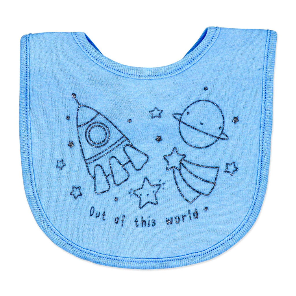 Blue Space 5 Piece Baby Layette Gift Set – 100% Cotton