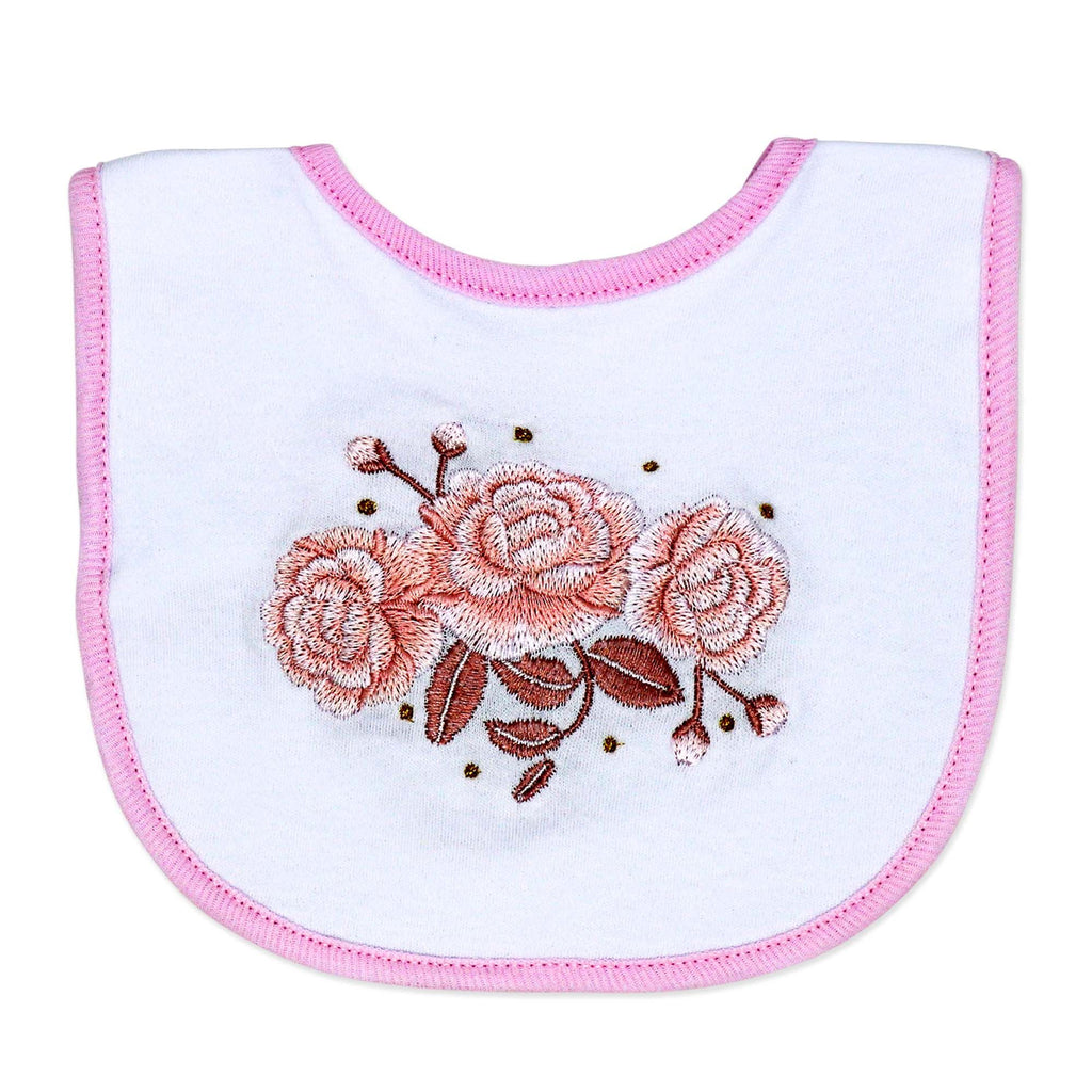 Pink Rose 5 Piece Baby Girl Layette Gift Set – 100% Cotton