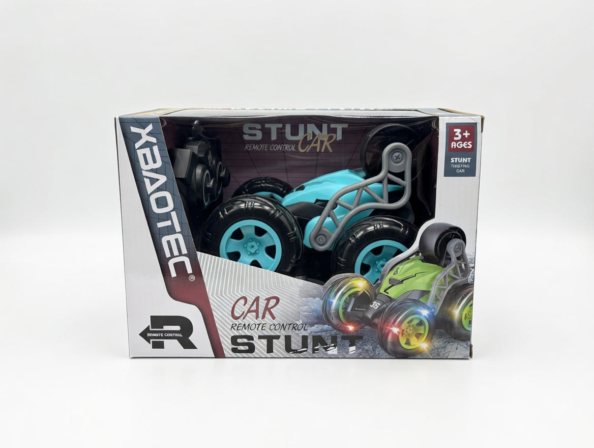Remote Control Stunt Car Toy – Light‑Up Wheels (Ages 3+)