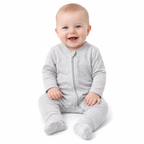 Grey Zip Baby Sleeper| One-Piece – 100% Cotton