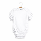 4 Pack White Baby Bodysuits – 100% Cotton
