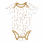 4 Pack Neutral Giraffe Baby Bodysuits – 100% Cotton