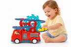 Battery Operated Fire Truck Duck Track Toy