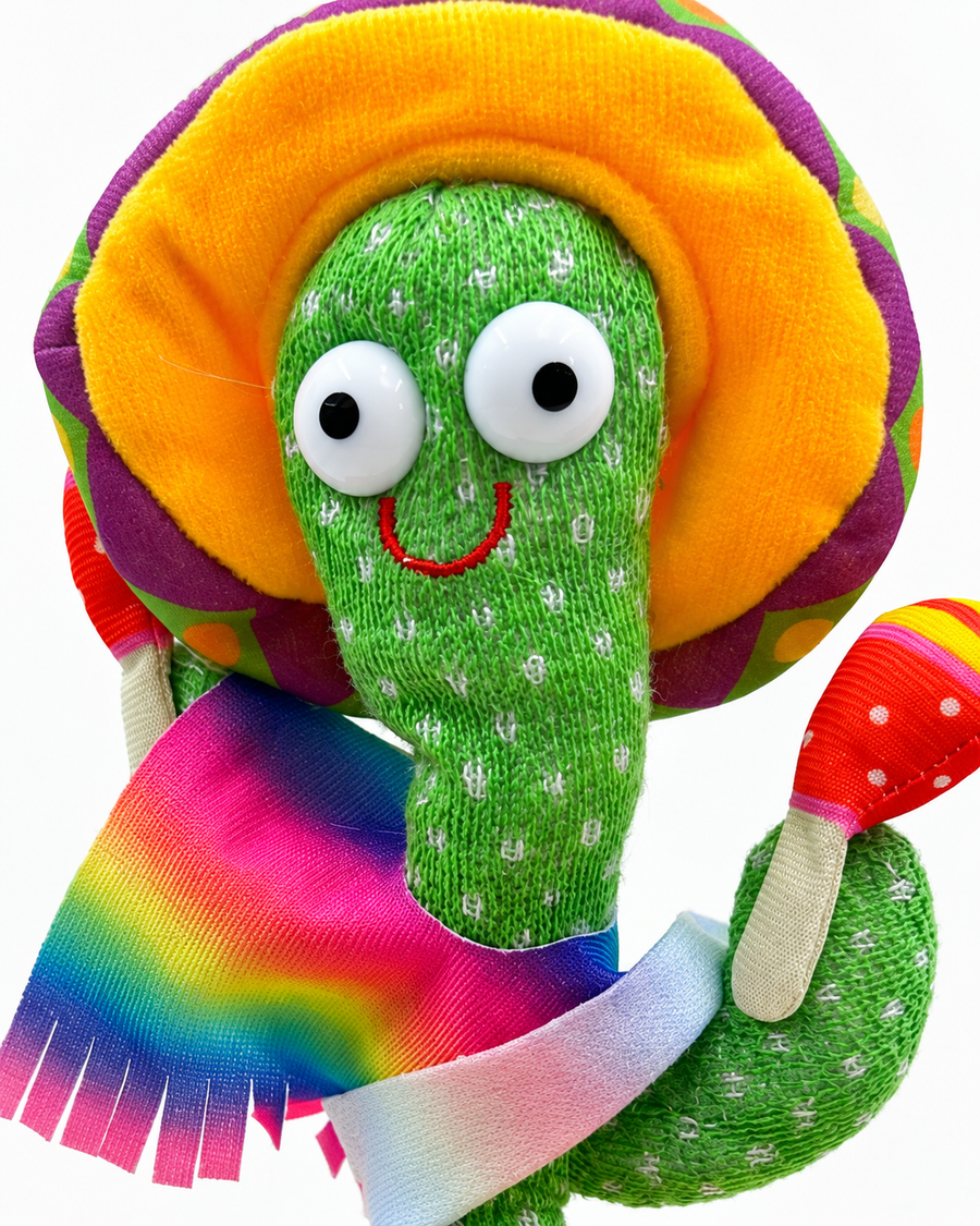 Dancing Cactus Plush Toy – Musical Sombrero Cactus 3+age