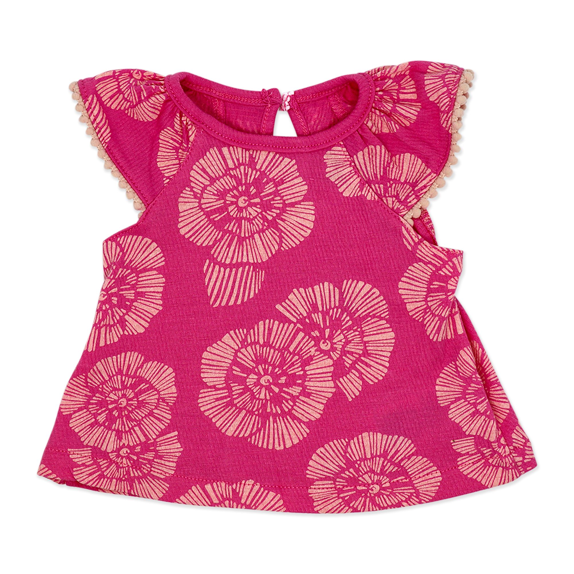 3 Piece Bunny & Floral Baby Girl Dress Set – Bodysuit, Top & Shorts